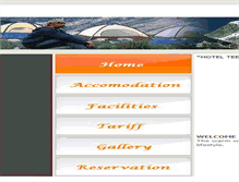 Tablet Screenshot of hotelteerth.in